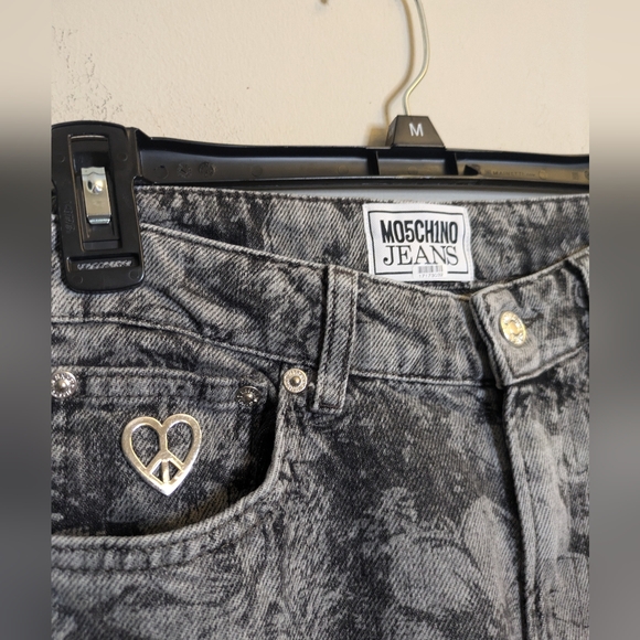 Moschino Laser Flower Trousers Bootcut Jeans Size 25 - Picture 6 of 10